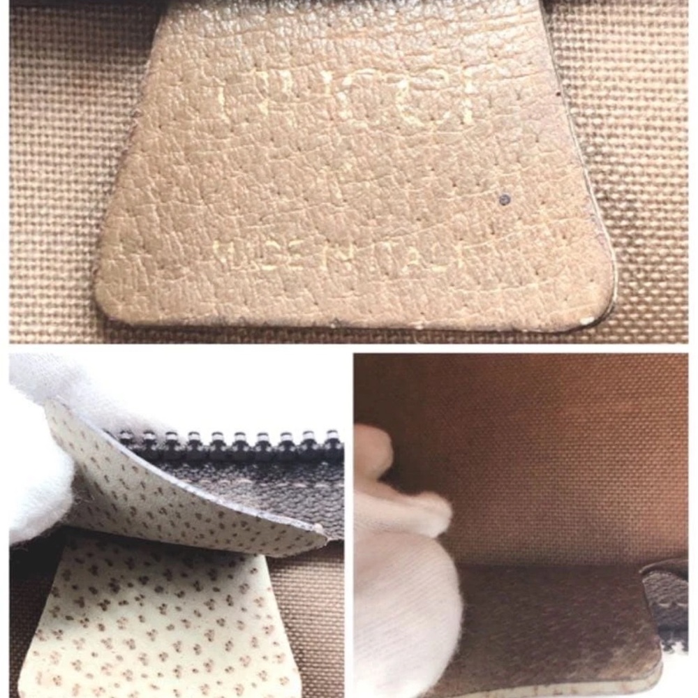Gucci Beige and Brown Monogram Clutch - Picture 8 of 9